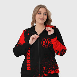 Женский 3D-костюм Borussia - red gradient вертикально, цвет: 3D-черный — фото 2