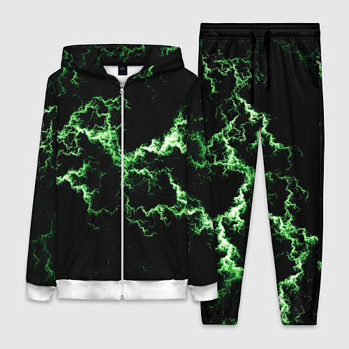 Женский костюм Lightning green glow / 3D-Белый – фото 1
