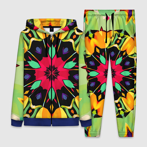 Женский костюм Салатовый калейдоскоп / 3D-Синий – фото 1