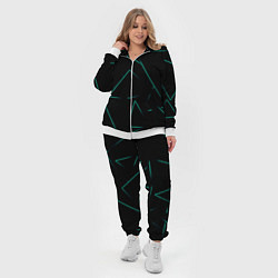 Женский 3D-костюм Color turquoise line, цвет: 3D-белый — фото 2