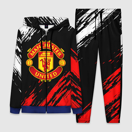 Женский костюм Манчестер юнайтед краски текстура / 3D-Синий – фото 1