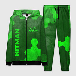 Женский костюм Hitman - green gradient вертикально