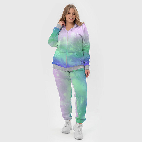 Женский костюм Космический бледный розово-синий / 3D-Меланж – фото 4