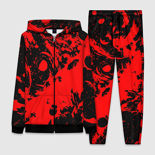 Женский костюм Чёрно-красный абстрактный / 3D-Черный – фото 1