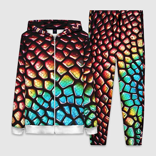 Женский костюм Макро кожа дракона / 3D-Белый – фото 1