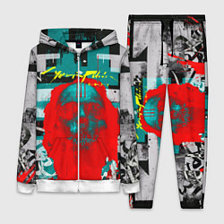 Женский 3D-костюм Cyberpunk 2077 гранж, цвет: 3D-белый