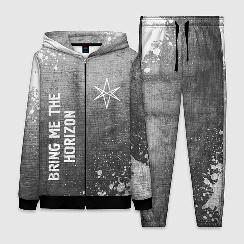 Женский костюм Bring Me the Horizon - grey gradient вертикально / 3D-Черный – фото 1