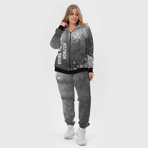 Женский костюм Bring Me the Horizon - grey gradient вертикально / 3D-Черный – фото 4