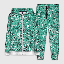 Женский 3D-костюм Бирюзовый с чёрно-белыми пятнами, цвет: 3D-белый