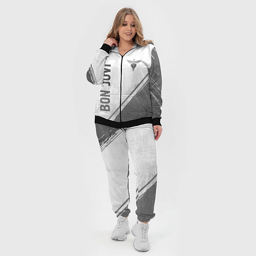 Женский костюм Bon Jovi - white gradient вертикально / 3D-Черный – фото 4