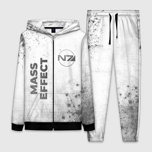 Женский костюм Mass Effect - white gradient вертикально / 3D-Черный – фото 1