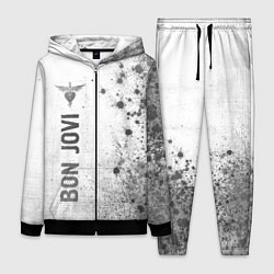 Женский 3D-костюм Bon Jovi - white gradient по-вертикали, цвет: 3D-черный