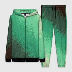 Женский костюм Градиент текстурный зелёный