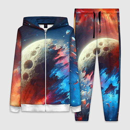 Женский костюм Разрыв космического тела - нейроарт / 3D-Белый – фото 1