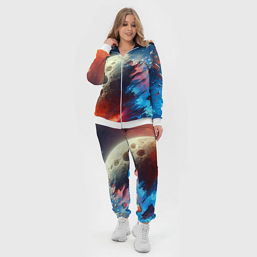 Женский костюм Разрыв космического тела - нейроарт / 3D-Белый – фото 4