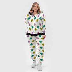 Женский 3D-костюм Листья на пятнах, цвет: 3D-черный — фото 2
