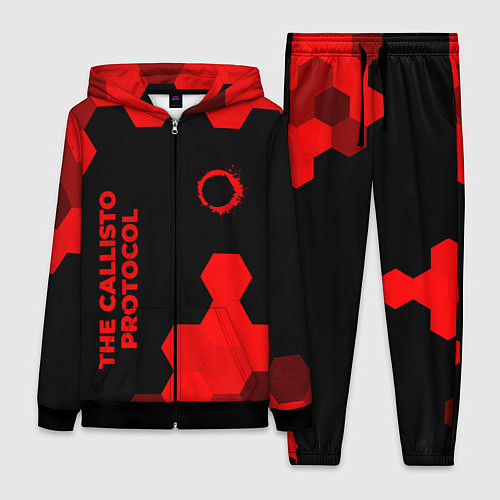 Женский костюм The Callisto Protocol - red gradient вертикально / 3D-Черный – фото 1