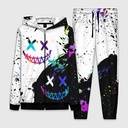 Женский 3D-костюм Неоновые брызги - жуткие улыбки, цвет: 3D-черный