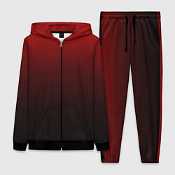 Женский костюм Из красного в чёрный градиент с точками