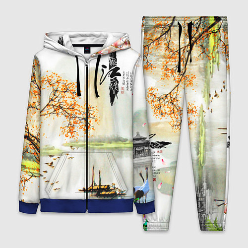 Женский костюм China Landscape / 3D-Синий – фото 1