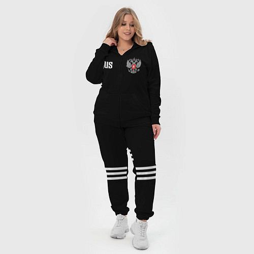 Женский костюм Россия три полоски / 3D-Черный – фото 4