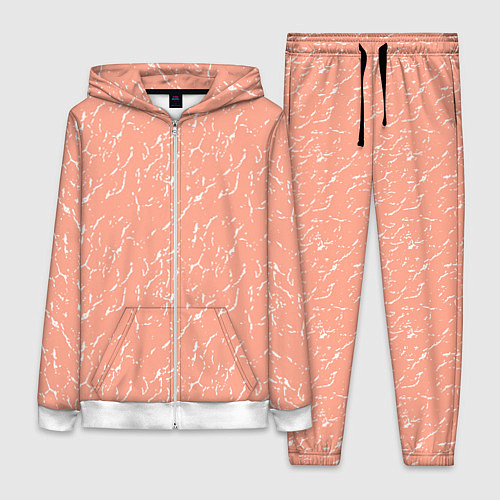 Женский костюм Нежный персиковый текстурный однотонный / 3D-Белый – фото 1