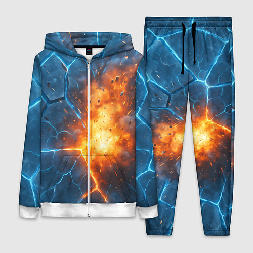 Женский костюм Взрыв из объемных плит / 3D-Белый – фото 1