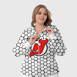 Женский 3D-костюм Нью Джерси Девилз - белые соты, цвет: 3D-белый — фото 2