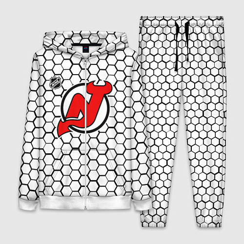 Женский костюм Нью Джерси Девилз - белые соты / 3D-Белый – фото 1