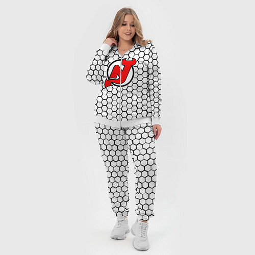 Женский костюм Нью Джерси Девилз - белые соты / 3D-Белый – фото 4