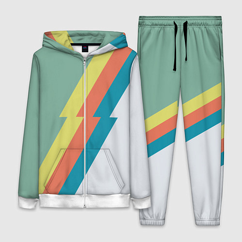 Женский костюм Рок молния Боуи весенняя палитра / 3D-Белый – фото 1