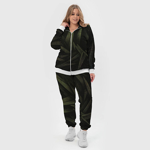 Женский костюм Абстракция - green triangles / 3D-Белый – фото 4