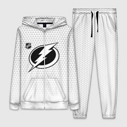 Женский 3D-костюм Тампа Бэй Лайтнинг - белые треугольники, цвет: 3D-белый