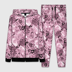 Женский 3D-костюм Розовые лабубы паттерн, цвет: 3D-черный