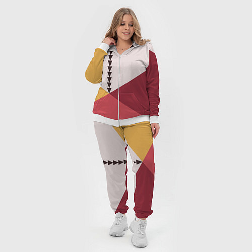 Женский костюм Колор-блок фруктовый чиа пудинг / 3D-Белый – фото 4