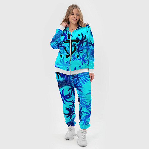 Женский костюм Doom неоновые тропики / 3D-Белый – фото 4