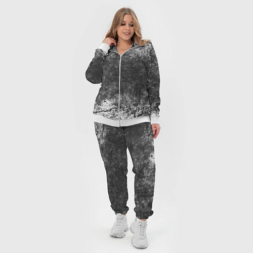 Женский костюм Абстракция - grey and white wall with cracks / 3D-Белый – фото 4