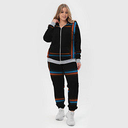 Женский 3D-костюм Neon black red blue, цвет: 3D-меланж — фото 2