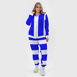 Женский 3D-костюм Color white blue line, цвет: 3D-белый — фото 2