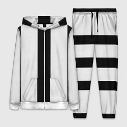 Женский костюм Color black light gray line
