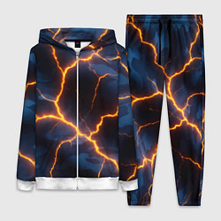 Женский 3D-костюм Молния на камуфляжной текстуре, цвет: 3D-белый