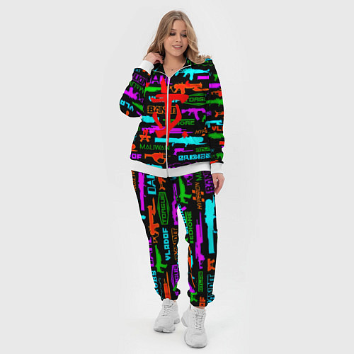 Женский костюм Doom шутер паттерн / 3D-Белый – фото 4