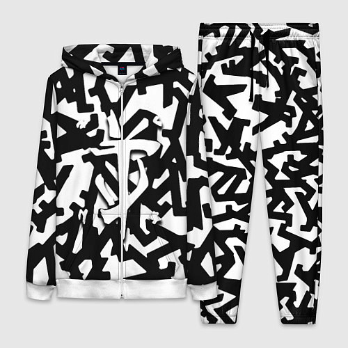 Женский костюм Doom x half life pattern / 3D-Белый – фото 1