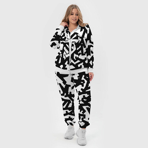 Женский костюм Doom x half life pattern / 3D-Белый – фото 4