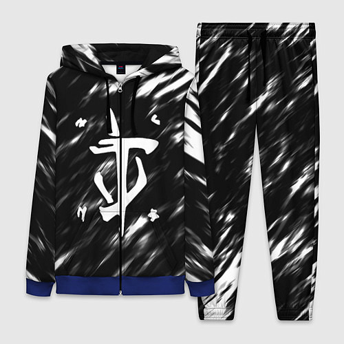 Женский костюм Doom штрихи красок / 3D-Синий – фото 1