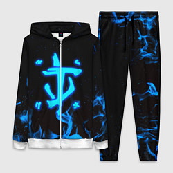 Женский 3D-костюм Дум огонь лого, цвет: 3D-белый