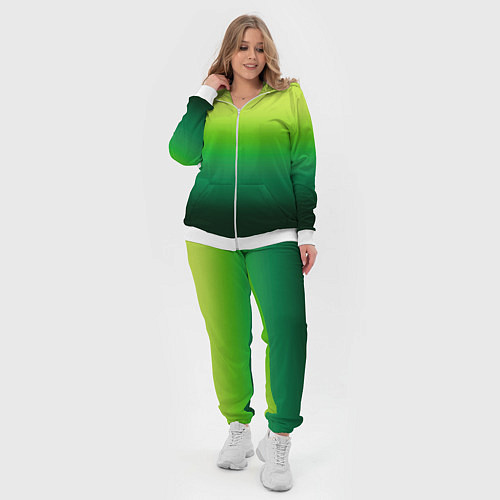 Женский костюм Градиент укропное зеленое омбре / 3D-Белый – фото 4