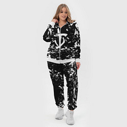 Женский 3D-костюм Doom краски белые штрихи, цвет: 3D-белый — фото 2
