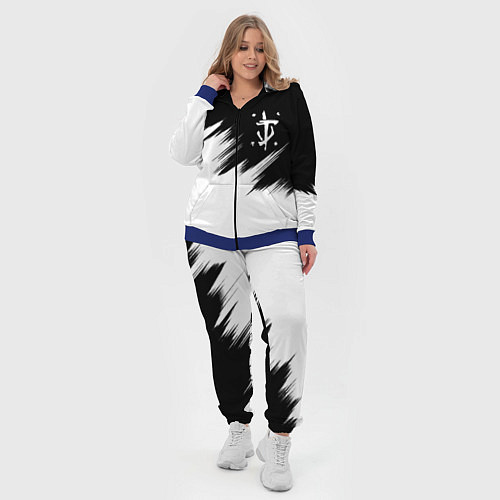 Женский костюм Doom краски черно белый / 3D-Синий – фото 4