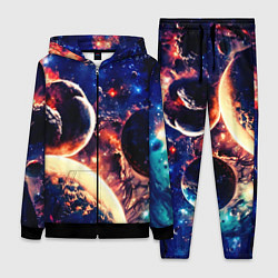 Женский 3D-костюм Фантастический космос планеты, цвет: 3D-черный